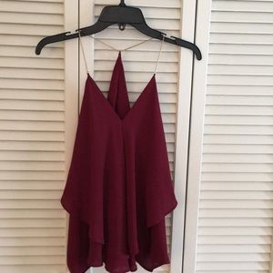 Express gold embellished tank top